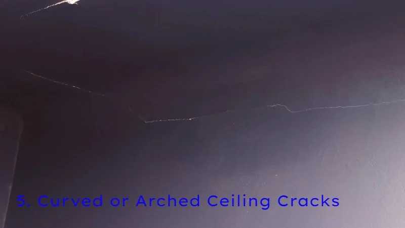 Curved or Arched Ceiling Cracks