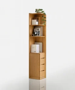 Contemporary Corner Cabinet With Open Shelves