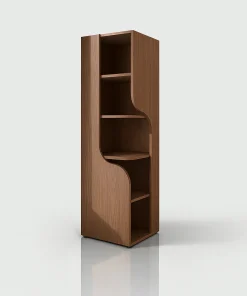Contemporary Storage Cabinet With Open Shelves