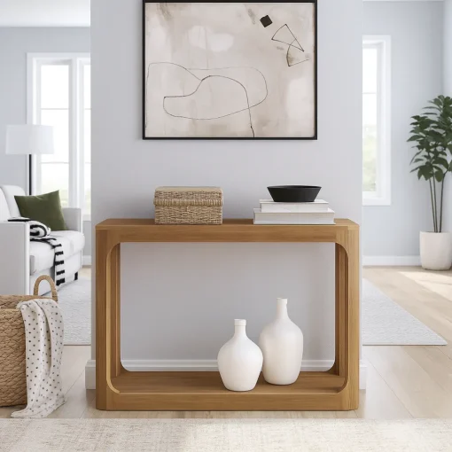 Contemporary Wooden Console Table - Image 2