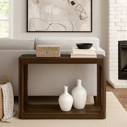 Contemporary Wooden Console Table - Image 5