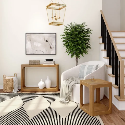 Contemporary Wooden Console Table - Image 3