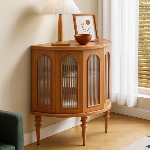 Freestanding Wooden Console Cabinet - Image 4