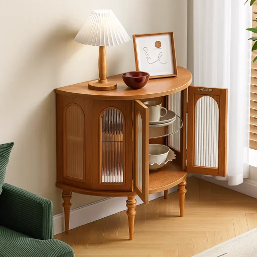 Freestanding Wooden Console Cabinet - Image 3