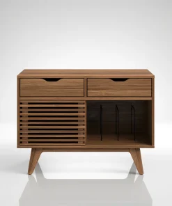 Mid Century Accent Cabinet With Drawer And Door