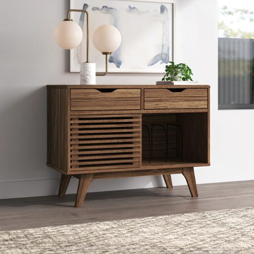 Mid Century Accent Cabinet With Drawer And Door - Image 3