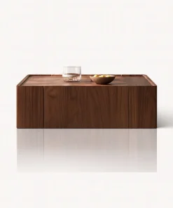 Modern Solid Wood Square Coffee Table With Minimalist Design