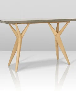 Refined Solid Wood Console Table With Unique Base