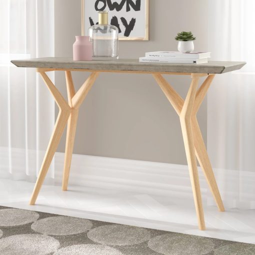 Refined Solid Wood Console Table With Unique Base - Image 4