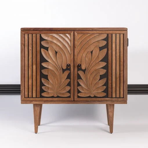 Rustic Two Door Accent Cabinet For Living Room